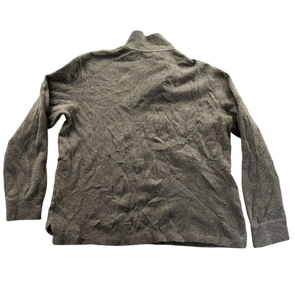 Polo Ralph Lauren Mens Sweater Large Long Sleeve Quarter-Zip Pullover Brown Knit - Picture 2 of 10